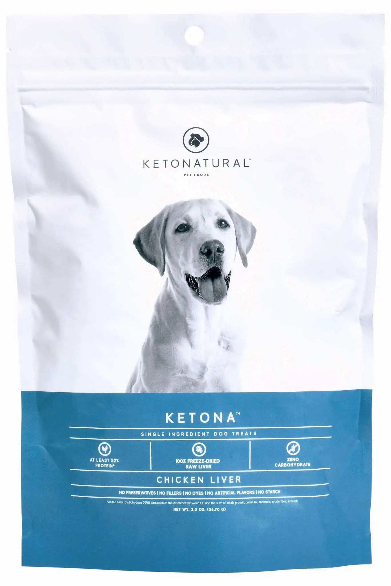 Ketona Zero Carb Chicken Liver Dog Treats - High Protein (52%) No Carb (0%) 100% Freeze Dried Chicken Liver Bites Delicious and Healthy Treat and Training Reward