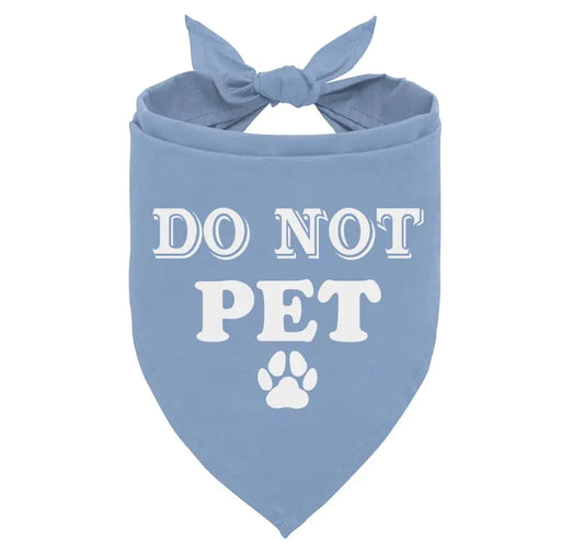 Do Not Pet Dog Bandana Baby Blue Dog Bandana Funny Cute Dog Bandana Pet Dog Triangle Scarf Pet Dog Scarf Accessories Gift for Dog Lover Dog Bandana for Small Medium Large Dogs (E60)
